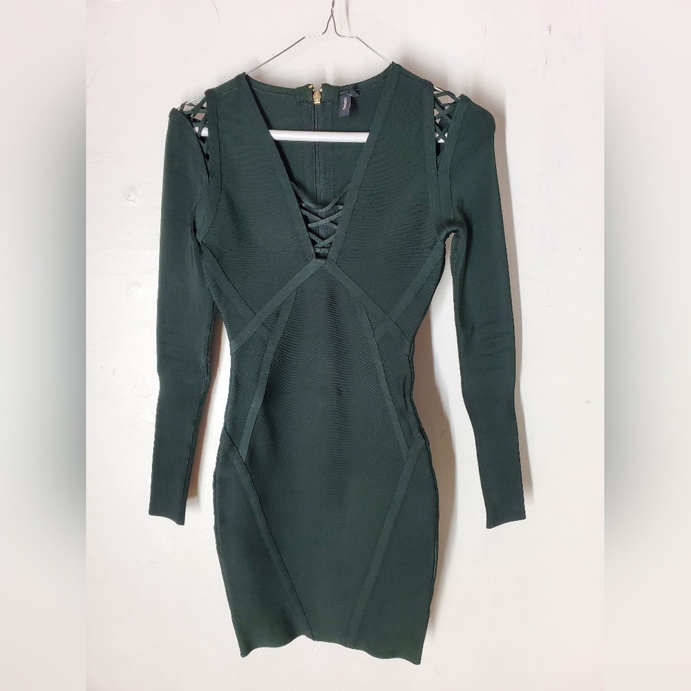 Guess by Marciano Bandage Dress Olive